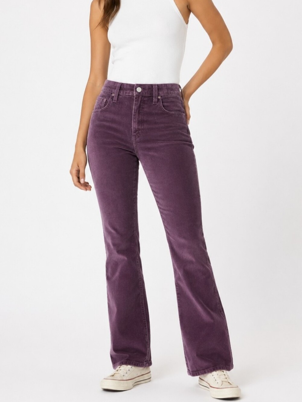 Levi’s 726 Flare Purple Corduroy High Rise Jeans Women’s Size 30 Retro Like Vtg
